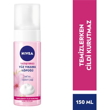 NİVEA%20YÜZ%20YIKAMA%20KÖPÜĞÜ%20KURU%20CİLTLER%20BADEM%20YAĞI%20150%20ML