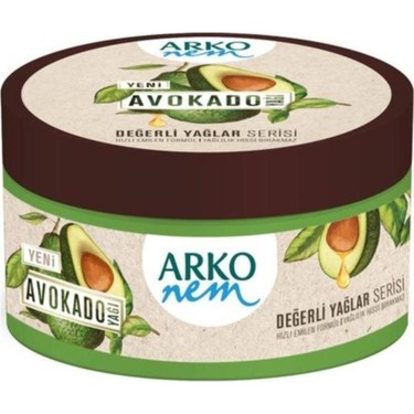 ARKO%20NEM%20DEĞERLİ%20YAĞLAR%20AVOKADO%20KREM%20250%20ML