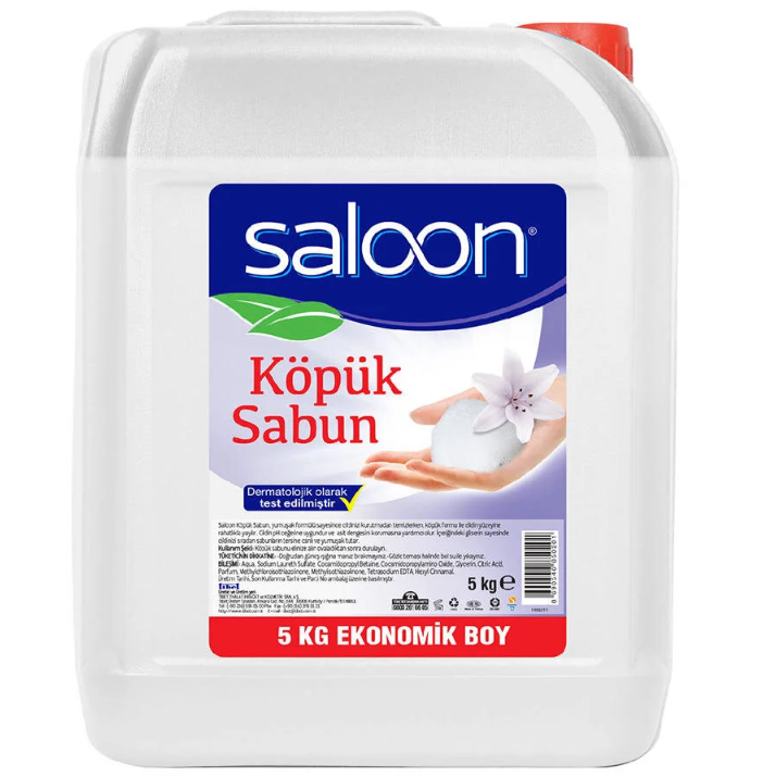 SALOON%20KÖPÜK%20SIVI%20EL%20SABUNU%205%20KG