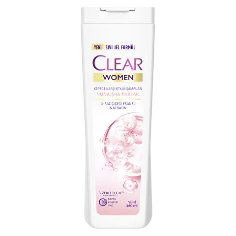 CLEAR%20WOMEN%20KİRAZ%20ÇİÇEĞİ%20YUMUŞAK%20PARLAK%20ŞAMPUAN%20350%20ML