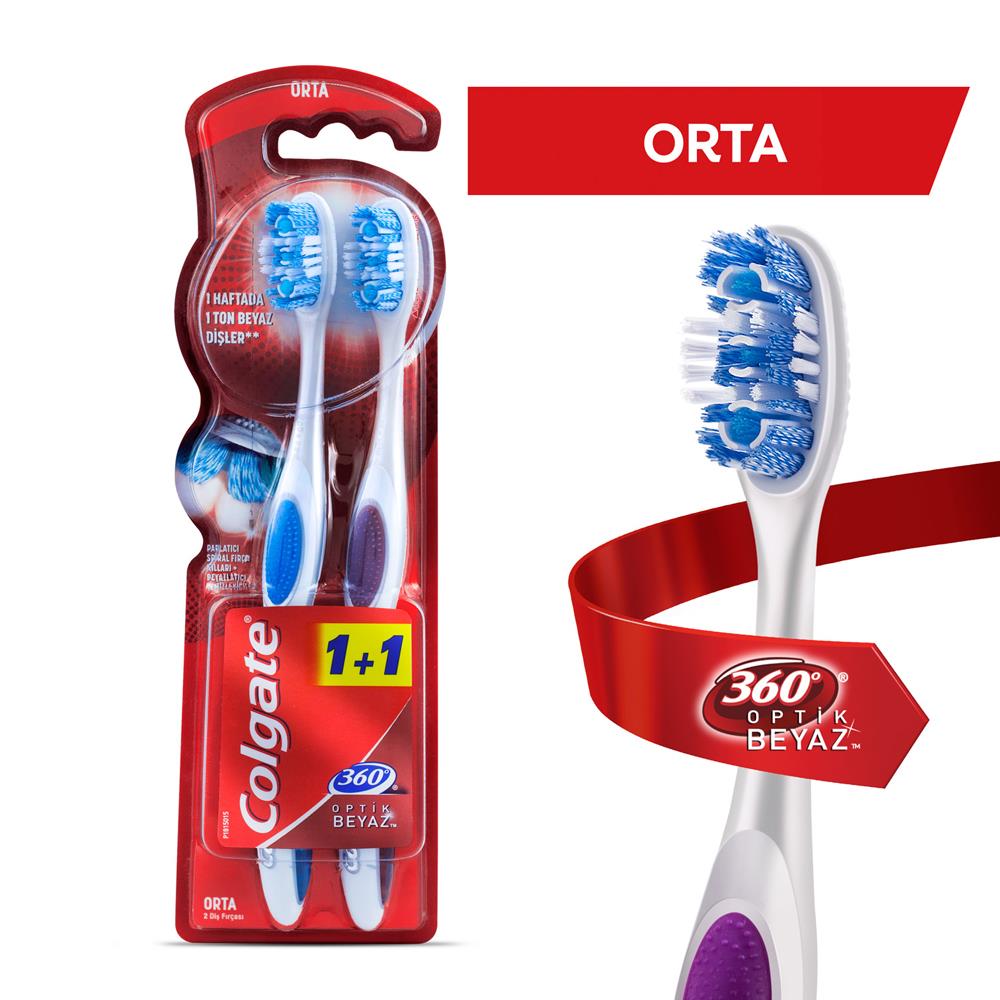 COLGATE%20OPTİK%20BEYAZ%20360%20ORTA%20DİŞ%20FIRÇASI%201+1