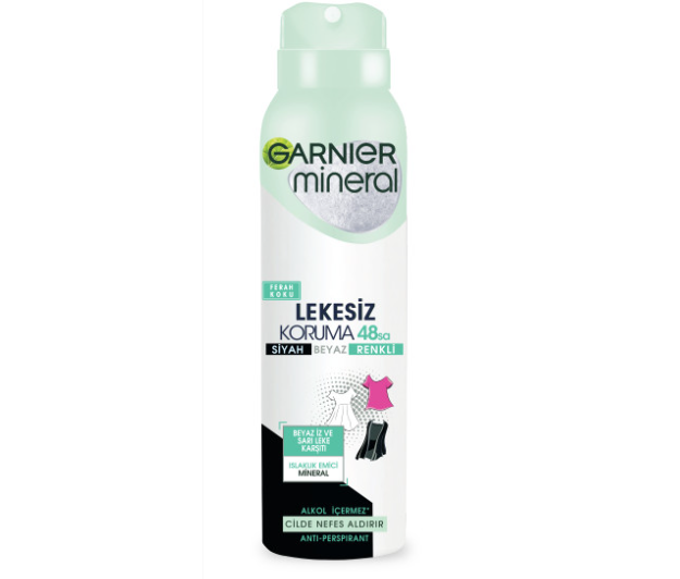 GARNİER%20MİNERAL%20DEO%20LEKESİZ%20KORUMA%20KADIN%20SPREY%20150%20ML