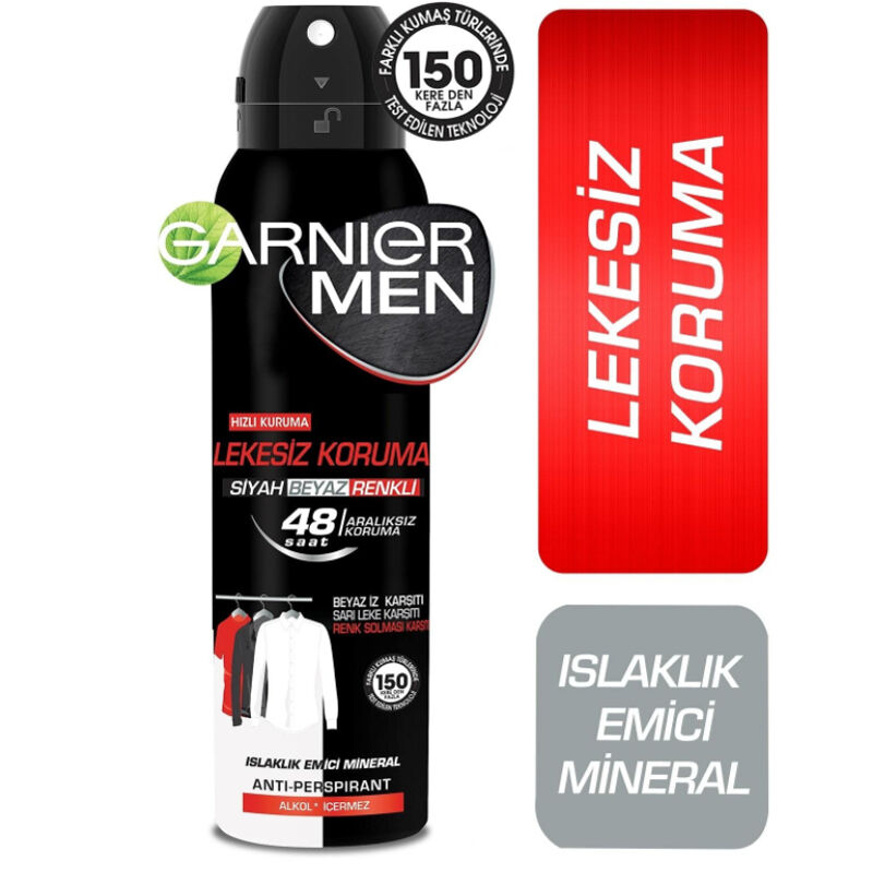 GARNİER%20MİNERAL%20DEO%20LEKESİZ%20KORUMA%20MEN%20SPREY%20150%20ML