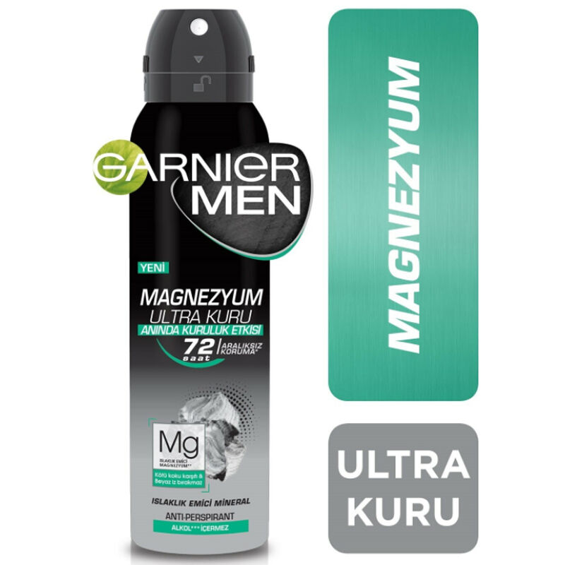 GARNİER%20MİNERAL%20DEO%20MAGNEZYUM%20ULTRA%20KURU%20MEN%20SPREY%20150%20ML