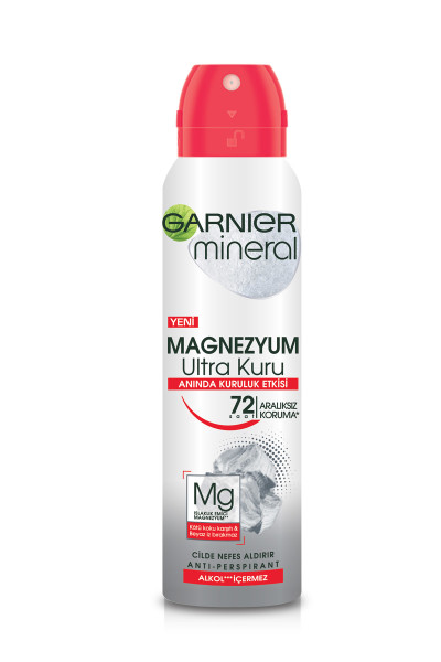 GARNİER%20MİNERAL%20DEO%20MAGNEZYUM%20ULTRA%20KURU%20KADIN%20SPREY%20150%20ML