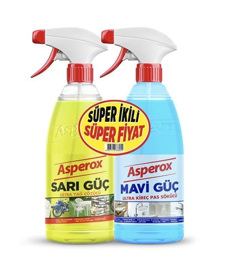 ASPEROX SARI GÜÇ 1 LT + MAVİ GÜÇ 1 LT