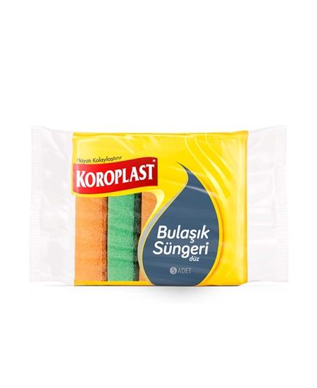 KOROPLAST DÜZ BULAŞIK SÜNGERİ 5’Lİ