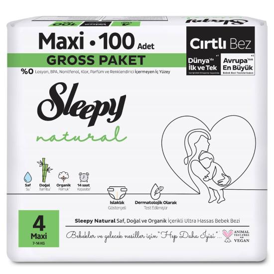 SLEEPY NATURAL GROSS PAK. MAXİ NO:4  7-14 KG 100’LÜ