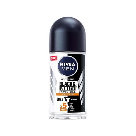 NİVEA ROLL-ON 50 ML BLACK & WHİTE İNVİSİBLE GÜÇLÜ ETKİ