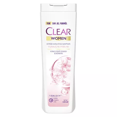 CLEAR WOMEN KİRAZ ÇİÇEĞİ YUMUŞAK PARLAK ŞAMPUAN 350 ML