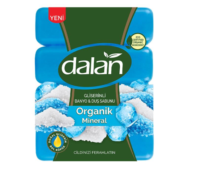 DALAN ORGANİK MİNERAL GLİSERİNLİ DUŞ SABUNU 4’LÜ 600 GR