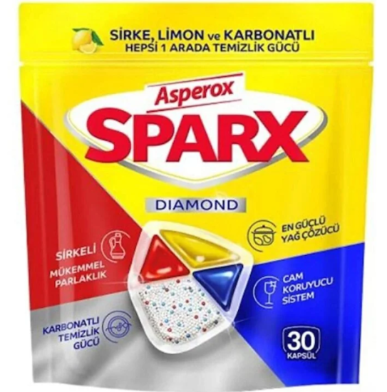 ASPEROX SPARX BULAŞIK MAKİNASI TABLETİ 30’LU