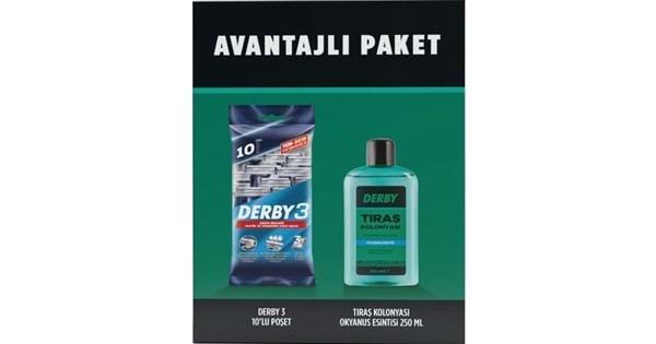 DERBY PLUS 3 10’LU POŞET + TRAŞ KOLONYASI 250 ML