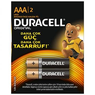 DURACELL İNCE KALEM PİLİ AAA  2’’Lİ