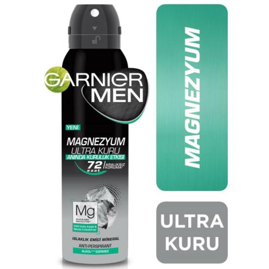 GARNİER MİNERAL DEO MAGNEZYUM ULTRA KURU MEN SPREY 150 ML