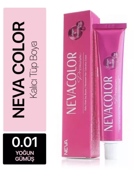 NEVACOLOR TÜP BOYA 0.01 YOĞUN GÜMÜŞ GRİ 50 ML