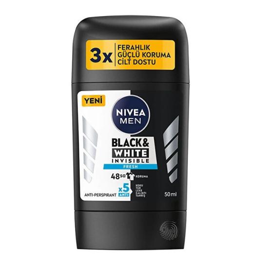 NİVEA MEN STICK BLACK & WHITE INVISIBLE FRESH 50 ML