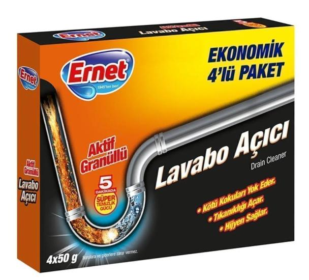 ERNET GRANÜLLÜ LAVABO AÇICI 4’LÜ PAKET